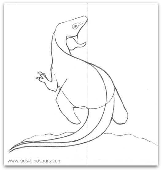 Dinosaur Drawing Tutorial - How to draw Dinosaur step by step